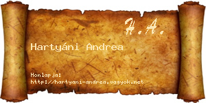 Hartyáni Andrea névjegykártya